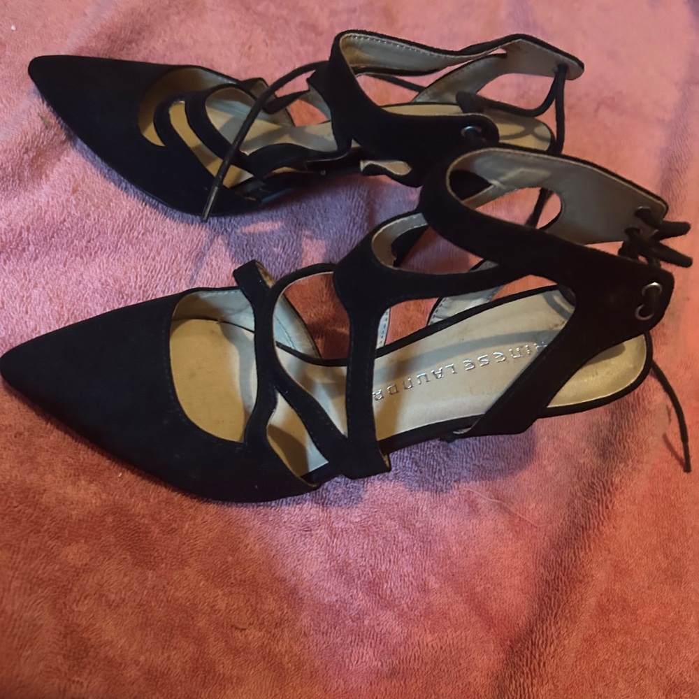 Chinese Laundry Black Strappy Heels